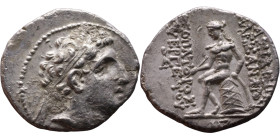 Aleksander I Balas (Seleukid King: 150 BC-145 BC) Drachm Obverse: Diademed head of Alexander I right, usually with long sideburn or scanty beard along...