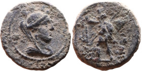 Greek bronze coin. (IV-I century BC)

16mm 3,51g
