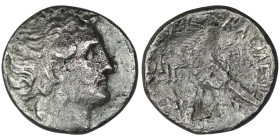 PTOLEMAIC KINGS of EGYPT. Kleopatra III & Ptolemy IX Soter II (Lathyros) (117/6-108/7 BC). Alexandreia
AR Tetradrachm (25mm, 12,28g)
Obv: Diademed hea...