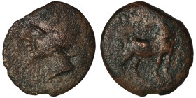ZEUGITANA. Carthage. Second Punic War (circa 215-201 BC).
AE Shekel (22mm, 4,92g)