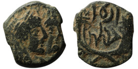 NABATAEA. Rabbel II, with Gamilat (AD 70-106). Petra
AE Bronze (15mm, 2,50g)