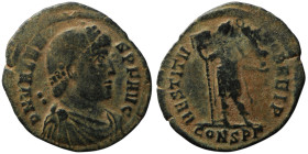 Valens (AD 364-378). Constantinople
AE Follis (20mm, 1,93g)

Artificial sandpatina