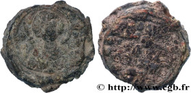 BYZANTIUM - SIGILLOGRAPHY
Type : Sceau en plomb 
Date : 700-750 
Mint name / Town : Constantinople 
Metal : lead 
Diameter : 16,5  mm
Orientation dies...