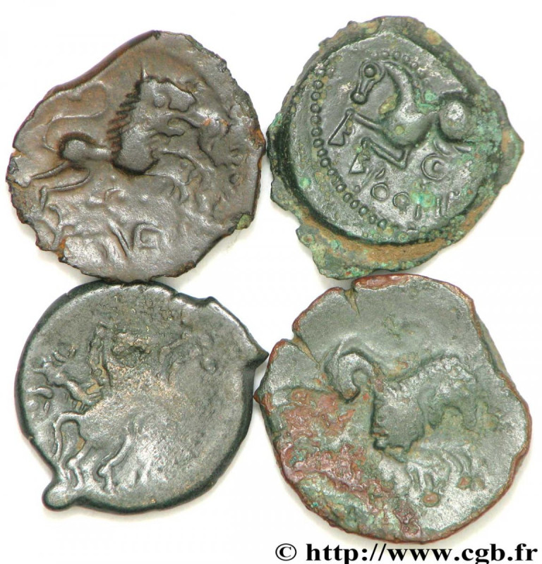 GALLIA BELGICA - MELDI (Area of Meaux)
Type : Lot de 4 bronzes variés 
Date : c....