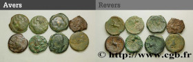GALLIA BELGICA - REMI (Area of Reims)
Type : Lot de 8 bronzes REMO/REMO 
Date : c. 60-40 AC. 
Mint name / Town : Reims (51) 
Metal : bronze 
Obverse l...