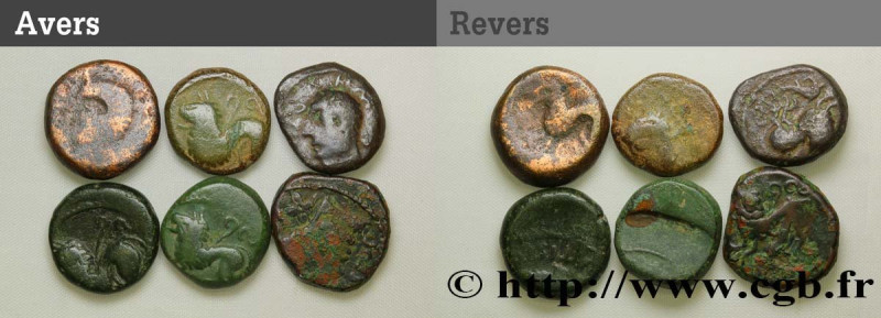 GALLIA BELGICA - REMI (Area of Reims)
Type : Lot de 6 bronzes ATISIOS REMOS, cla...