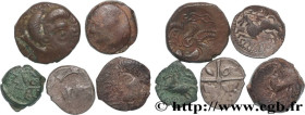 LOTS
Type : Lot de 5 monnaies 
Commentary : Lots de 5 monnaies gauloises 

Grade : lot