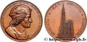 LOUIS-PHILIPPE I
Type : Médaille, Hommage à Erwin de Steinbach, architecte de la cathédrale de Strasbourg 
Date : 1834 
Metal : copper 
Diameter : 44,...