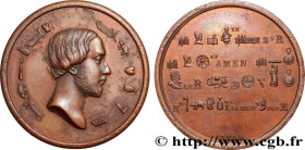 HENRY V COUNT OF CHAMBORD
Type : Médaille rébus, Henri de France 
Date : 1848 
Metal : copper 
Diameter : 40,5  mm
Weight : 36,39  g.
Edge : lisse 
Pu...