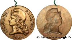 FRANCE
Type : Plaque, Les visages de la République, Marianne 
Date : (1848) 
Metal : alloy 
Diameter : 152  mm
Weight : 368  g.
Edge : lisse 
Puncheon...