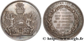 SECOND EMPIRE
Type : Médaille, Les sources de Saint Laurent 
Date : 1856 
Metal : silver 
Diameter : 41,5  mm
Weight : 37,51  g.
Edge : lisse + main A...