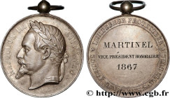 SECOND EMPIRE
Type : Médaille, Société centrale des sauveteurs 
Date : 1867 
Metal : silver 
Diameter : 32  mm
Engraver : CHAPLAIN Jules-Clément (1839...