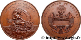 SECOND EMPIRE
Type : Médaille, Navigation de Plaisance, Yacht-club de France 
Date : (1867) 
Metal : copper 
Diameter : 68  mm
Engraver : HAMEL Cie PA...