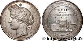 III REPUBLIC
Type : Médaille, Conseil des Prud’Hommes 
Date : 1892 
Mint name / Town : 75 - Paris 
Metal : silver 
Diameter : 51,5  mm
Engraver : OUDI...