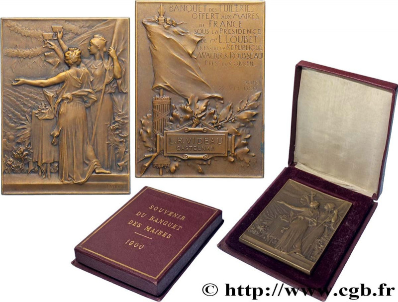 III REPUBLIC
Type : Plaquette, Banquet des tuileries offert aux maires de France...