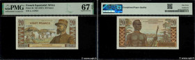 Country : FRENCH EQUATORIAL AFRICA 
Face Value : 20 Francs Émile Gentil IE 
Date : (1957) 
Period/Province/Bank : Institut d'émission de l'A.E.F. et d...
