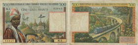 Country : FRENCH EQUATORIAL AFRICA 
Face Value : 500 Francs type 1957 IE 
Date : (1957) 
Period/Province/Bank : Institut d'émission de l'A.E.F. et du ...
