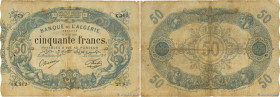 Country : ALGERIA 
Face Value : 50 Francs 
Date : 15 avril 1910 
Period/Province/Bank : Banque de l'Algérie 
Catalogue reference : P.73 
Alphabet - si...