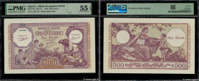 Country : ALGERIA 
Face Value : 500 Francs 
Date : 15 septembre 1944 
Period/Province/Bank : Banque d'Algérie 
Catalogue reference : P.95 
Additional ...