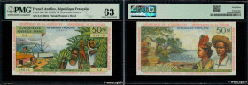 Country : FRENCH ANTILLES 
Face Value : 50 Nouveaux Francs 
Date : (1962) 
Period/Province/Bank : Institut d'Émission des Départements d'Outre-Mer 
Ca...