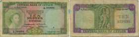 Country : CEYLON 
Face Value : 10 Rupees 
Date : 16 octobre 1954 
Period/Province/Bank : Central Bank of Ceylon 
Catalogue reference : P.55 
Alphabet ...