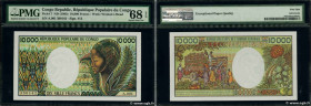 Country : CONGO 
Face Value : 10000 Francs type 1983 
Date : (1983) 
Period/Province/Bank : B.E.A.C. République Populaire du Congo 
Catalogue referenc...