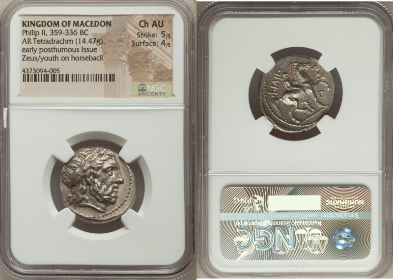 MACEDONIAN KINGDOM. Philip II (359-336 BC). AR tetradrachm (24mm, 14.47 gm, 5h)....