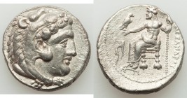 MACEDONIAN KINGDOM. Alexander III the Great (336-323 BC). AR tetradrachm (25mm, 16.71 gm, 3h). XF. Lifetime issue of Tarsus, ca. 327-323 BC. Head of H...