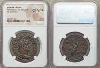 Maximinus I (AD 235-238). AE sestertius (29mm, 2h). NGC Choice VF S. Rome. MAXIMINVS PIVS AVG GERM, laureate, draped and cuirassed bust of Maximinus I...