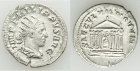 Philip I (AD 244-249). AR antoninianus (22mm, 3.61 gm, 12h). VF. Rome, AD 248. IMP PHILIPPVS AVG, radiate, draped and cuirassed bust of Philip I right...