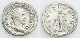 Philip I (AD 244-249). AR antoninianus (23mm, 4.55 gm, 6h). VF. Rome, AD 244-247. IMP M IVL PHILIPPVS AVG, radiate, draped and cuirassed bust of Phili...