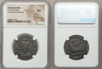OSTROGOTHS. Pseudo-Autonomous Issues. Ca. AD 493-534. AE 40 nummi or follis (25mm, 11h). NGC VF, lt. smoothing. Rome. INVIC-TA ROMA, cuirassed bust of...