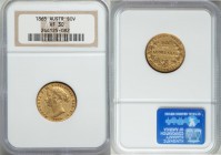 Victoria gold Sovereign 1865-SYDNEY VF30 NGC, Sydney mint, KM4. AGW 0.2353 oz.

HID09801242017