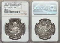 Franz Joseph I silver "Shooting Festival" Medal 1885 MS64 NGC, Peltzer-1879. Innsbruck shooting festival. Exceptional prooflike fields with nice aqua-...