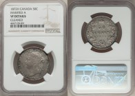 Victoria "Inverted A" 50 Cents 1872-H VF Details (Cleaned) NGC, Heaton mint, KM6. Inverted A for V in Victoria. Scarce variety. 

HID09801242017