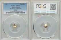 Dutch India gold Fanam ND (c. 18th Century) MS64 PCGS, Tuticorin mint, Fr-1517. 6mm 0.34gm.

HID09801242017