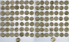 50-Piece Lot of Uncertified Assorted Dirhams, includes mostly Seljuqid issues of of Kaykhusraw III and Mas'ud I, as well as one Ilkhanid Dirham of Gha...