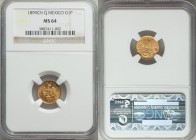 Republic gold Peso 1899 Cn-Q MS64 NGC, Culiacan mint, KM410.2.

HID09801242017