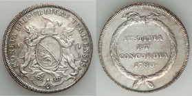 Zurich. Canton Taler 1780 AU (cleaned), KM170, Dav-1797. 40mm. 25.22gm. From the Allen Moretti Swiss Collection

HID09801242017