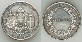 "First Gotthard Tunnel in Uri" silver Medal 1880 UNC (cleaned), Martin-36. 37mm. 28.42gm. By Bovy. From the Allen Moretti Swiss Collection

HID0980124...