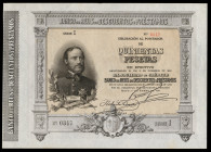 500 pesetas. 1921. Banco de Reus de Descuentos y Préstamos. 1 de enero, Joan Prim i Prats. Serie I. Sin la firma del cajero. Escaso. EBC. Est...90,00....