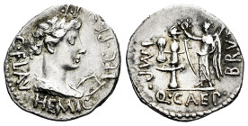 Brutus. C. Flavius Hemicillus. Denarius. 43 BC. Military mint moving with Brutus in Lycia. (Ffc-6). (Craw-504/1). (Cal-584). Anv.: C. FLAV. HEMIC. LEG...