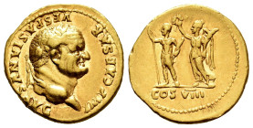 Vespasian. Aureus. 77-78 AD. Rome. (Ric-II 935). (Bmcre-204). (Calicó-624a). Anv.: IMP CAESAR VESPASIANVS AVG. Laureated bust right. Rev.: COS VIII. i...
