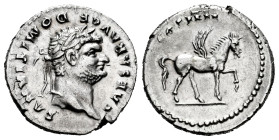 Domitian. Denarius. 76-77 AD. Rome. (Ric-II.1 921 Vespasian). (Bmcre-193 Vespasian). (Rsc-47). Anv.: CAESAR AVG F DOMITIANVS, laureate head to right. ...
