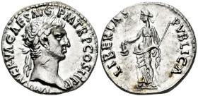 Nerva. Denarius. 96 AD. Rome. (Ric-II 7). (Bmcre-17). (Rsc-106). Anv.: IMP NERVA CAES AVG P M TR P COS II P P, laureate head to right. Rev.: LIBERTAS ...
