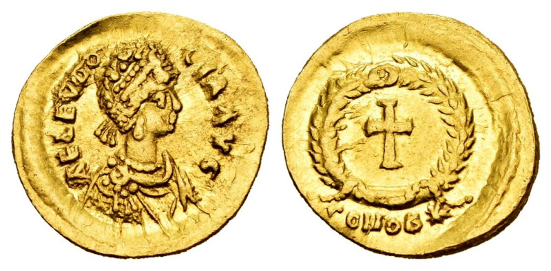 Aelia Eudoxia. Tremissis. 444 AD. Constantinople. (Ric-X 335). (Depeyrot-72/2). ...