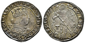 The Crown of Aragon. Ferdinandus I of Napoles (1458-1494). Coronato. Aquila. (Cru V.S-1675). (Cru C.G-17b). (Mir-69.2). Anv.: FERNADVS : D : G (Eagle)...