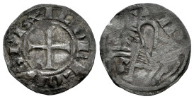 Kingdom of Castille and Leon. Alfonso IX (1188-1230). Dinero. Leon. (Bautista-209.1, Plate Coin). (Imperatrix-A9:3.3, Plate Coin). Anv.: ILDEFONS REX....