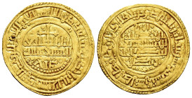Kingdom of Castille and Leon. Alfonso VIII (1158-1214). Morabetino (Gold maravedi). 1229 Safar Era (1191 AD). Madinat Tulaytula (Toledo). (Vives-2028)...