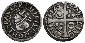 Philip IV (1621-1665). Catalan Revolt (1640 -1652). 1 croat. 1626. Barcelona. (Cru.Segadors-Unlisted). (Badia-Unlisted). (Cal-658 var). (Cru C.G-4414)...
